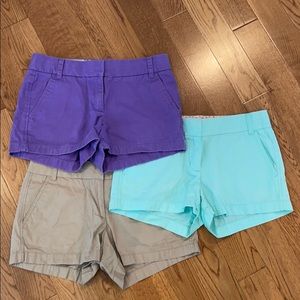 J crew broken in chino shorts lot